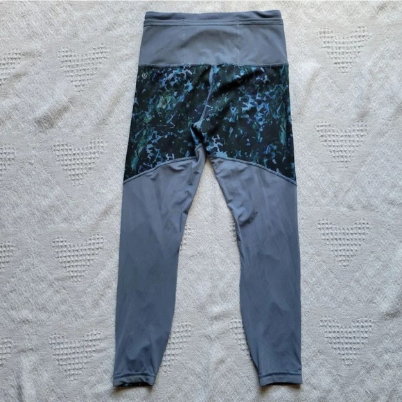 Lululemon Blue Printed High Rise Running In The City  7/8 Tights Mesh panels in - Picture 2 of 15